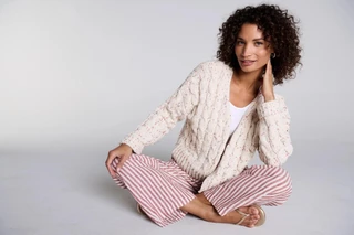 Thumbnail 4: MOON & MADISON Moon & Madison Juniors Long Sleeve Speckle Cable Cardigan 