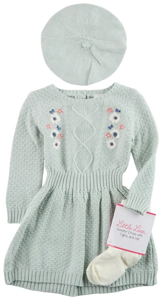 Thumbnail 1: Little Lass Little Lass Toddler Girls 3 pc Sweater Dress Set 