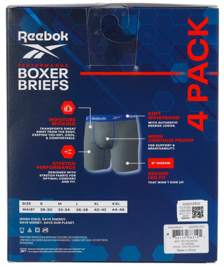 Thumbnail 2: Reebok Reebok Mens 4 Pk Performance Boxer Briefs 