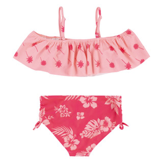 Thumbnail 2: Hurley Hurley Little Girls' 2-Piece Flounce Bikini Set 