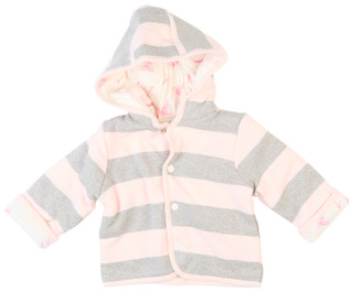 Thumbnail 1: Burt's Bees Burt's Bees Baby Girl Watercolor A-Bee-C Reversible Jacket 