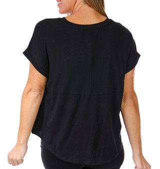 Thumbnail 2: APANA Apana Womens Active Metro Rolled Short Sleeve Tee 