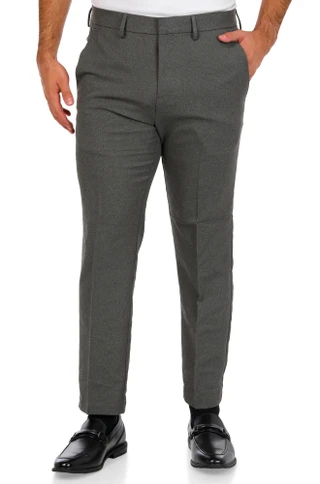 Thumbnail 1: Kenneth Cole Men's Charcoal Weave Dress Pants 