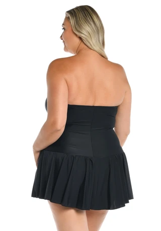 Thumbnail 3: Maxine of Hollywood Maxine of Hollywood Plus Bandeau Princess Seam Swimdress 