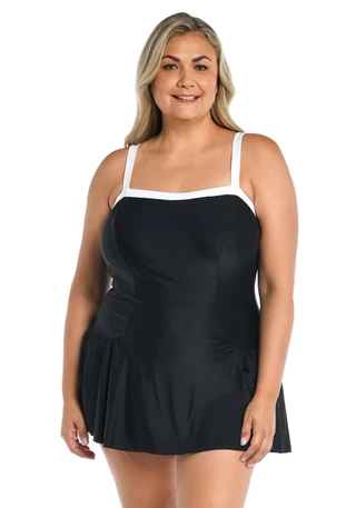 Thumbnail 1: Maxine of Hollywood Maxine of Hollywood Plus Bandeau Princess Seam Swimdress 