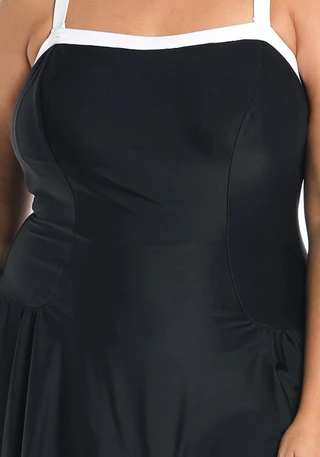 Thumbnail 5: Maxine of Hollywood Maxine of Hollywood Plus Bandeau Princess Seam Swimdress 