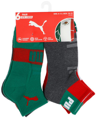 Thumbnail 1: Puma Men's 6 Pk Quarter Crew Socks 