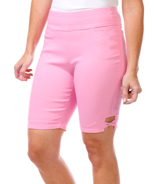 Thumbnail 1: Coral Bay Coral Bay Petite Pull On Bow Hem Bermuda Shorts 