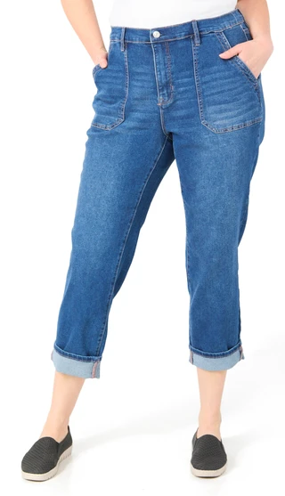 Thumbnail 1: Nicole Miller Nicole Miller Plus High Rise Slim Ankle Jeans 