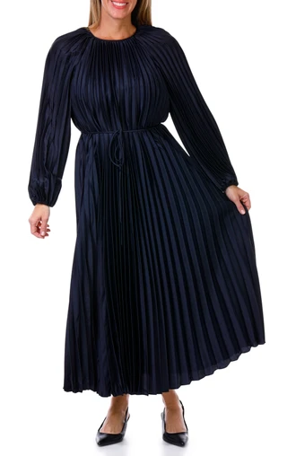 Thumbnail 1: JULIA JORDAN Julia Jordan Womens Long Sleeve Pleated Midi Dress 