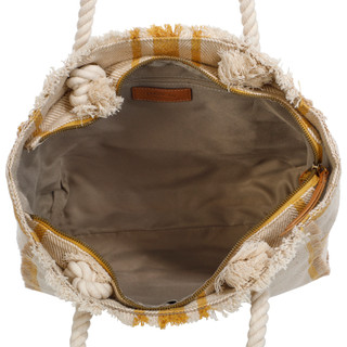 Thumbnail 4: American Leather Co American Leather Co Haven Top Zip Woven Tote Bag 