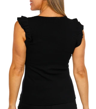 Thumbnail 2: Philosophy Philosophy Petites Cap Ruffle Sleeve Ribbed Crew Neck Top 