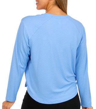 Thumbnail 1: RBX RBX Women's Active Long Sleeve Jacquard Mesh Crew Neck Top 