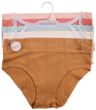 Thumbnail 1: Danskin Danskin Womens 5 Pk Seamless Texture Bikini Panties 
