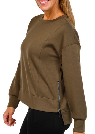Thumbnail 3: Sunday Theory Sunday Theory Womens Long Sleeve Side Zip Scuba Top 
