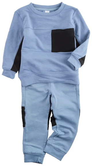 Thumbnail 1: 90 Degree 90 Degree Toddler Boys 2 Pc Brushed Terry Joggers Set 