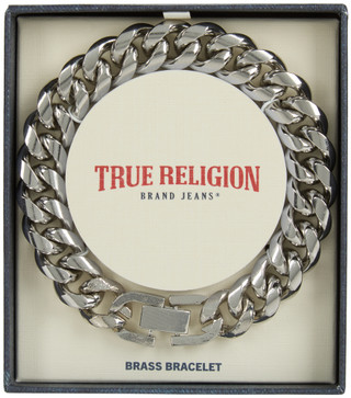 Thumbnail 1: True Religion True Religion Mens Brass Cuban Link Chain Bracelet 