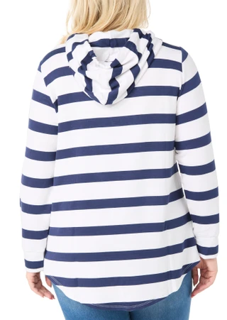 Thumbnail 2: Workshop Workshop Plus French Terry Striped Hoodie 