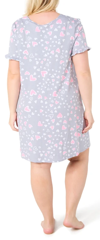 Thumbnail 2: Cuddl Duds Sleepwear Cuddl Duds Plus Heart Print Sleepshirt 