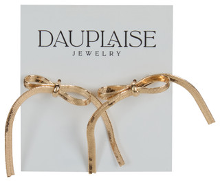 Thumbnail 1: Carol Dauplaise Carol Dauplaise Gold Bow Stud Earrings 