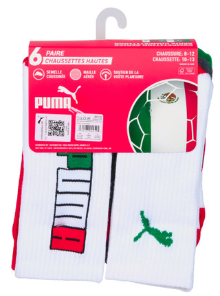 Thumbnail 2: Puma Men's 6 Pk Mexico Proud Crew Socks 