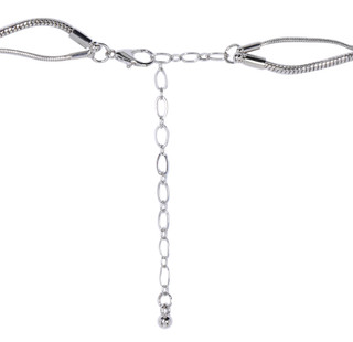 Thumbnail 3: DAUPLAISE JEWELRY Dauplaise Jewelry Silver Multi Chain Necklace Snake Pendant 