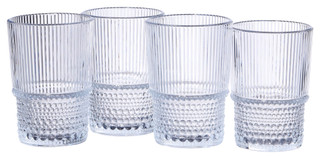 Thumbnail 3: Home Essentials Home Essentials 4 Pc 15.38 oz Stackable Glass Set 