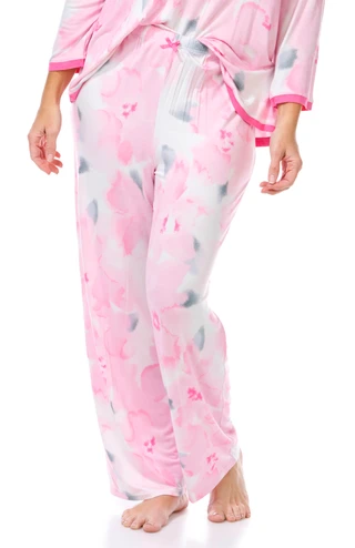 Thumbnail 4: Ellen Tracy Ellen Tracy Womens 2 Pc Abstract Floral Pajama Pants Set 
