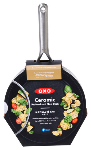 Thumbnail 1: OXO OXO 3 Qt Ceramic Nonstick Saute Pan W/ Lid 