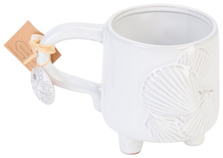 Thumbnail 2: Mud Pie 4 in Scallop Footed Ceramic Mug 