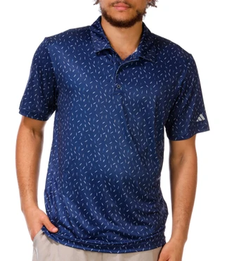 Thumbnail 1: Adidas Adidas Men's Allover Feather Print Golf Polo 