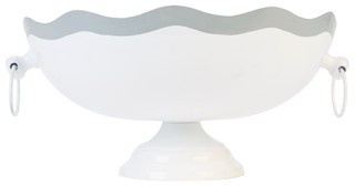 Thumbnail 3: Mud Pie Scalloped Metal Serving Bowl 