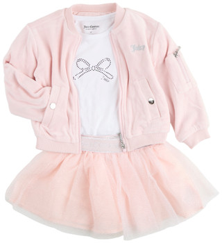 Thumbnail 2: Juicy Couture Juicy Couture Toddler Girls 3 Pc Long Sleeve Tutu Set 