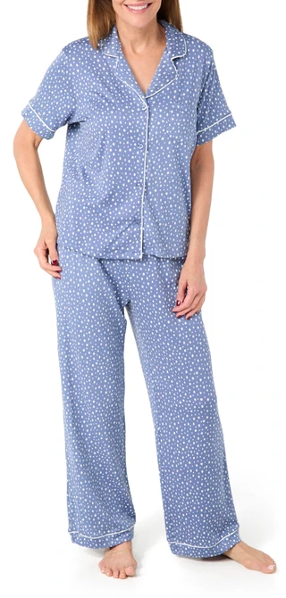 Thumbnail 4: SINCERELY JULES Sincerely Jules Womens 3 Pc Dots Pajama Pants & Shorts Set 