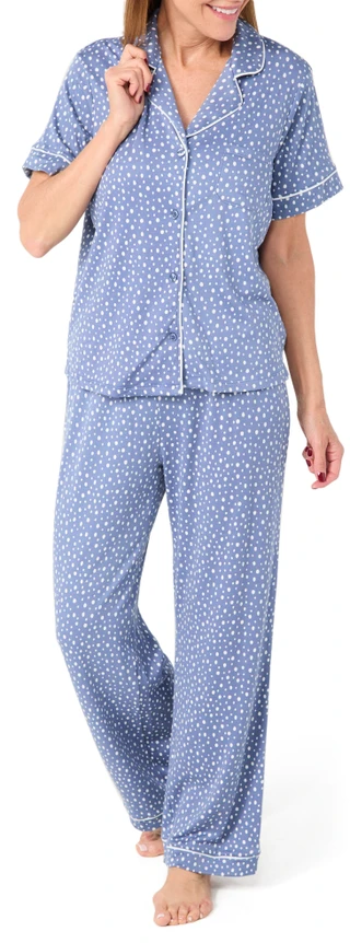 Thumbnail 2: SINCERELY JULES Sincerely Jules Womens 3 Pc Dots Pajama Pants & Shorts Set 