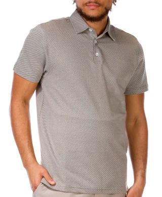 Thumbnail 1: Kenneth Cole Kenneth Cole Mens Short Sleeve Jacquard Polo Shirt 