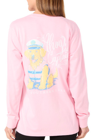 Thumbnail 3: Southern Lure Southern Lure Womens Long Sleeve Ahoy Captain Dog Top 