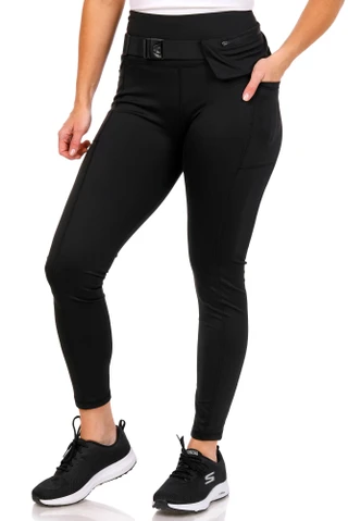 Thumbnail 1: BodyGo Trail by Bodygo Womens Active Belt Bag Stretch Leggings 