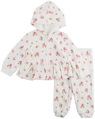 Thumbnail 1: Little Me Little Me Toddler Girls 2 Pc Floral Hoodie Pants Set 