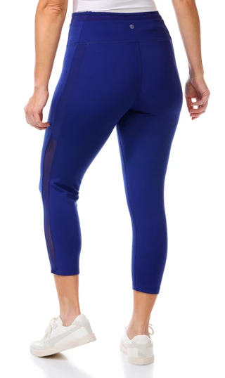 Thumbnail 2: APANA Apana Womens Active Groove Mesh Capri Leggings 
