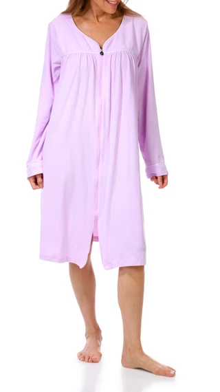 Thumbnail 1: Ellen Tracy Eileen West Womens Long Sleeve Waffle Full Zip Duster Robe 