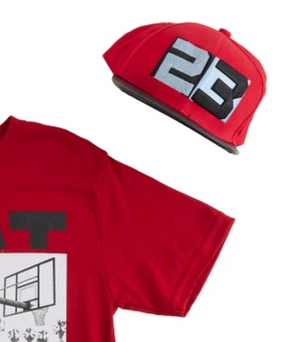 Thumbnail 3: BAILEYS OG Hustle Big Boy 2 Pc 23 GOAT Graphic Short Sleeve Tee 