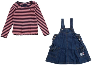 Thumbnail 2: Tommy Hilfiger Tommy Hilfiger Toddler Girls 2 Pc Jumper Stripe Denim Set 