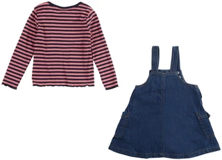 Thumbnail 3: Tommy Hilfiger Tommy Hilfiger Toddler Girls 2 Pc Jumper Stripe Denim Set 