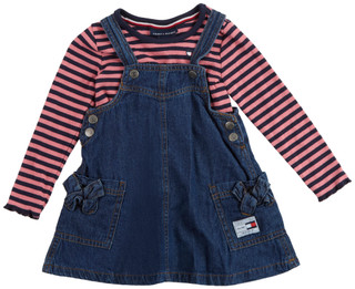 Thumbnail 1: Tommy Hilfiger Tommy Hilfiger Toddler Girls 2 Pc Jumper Stripe Denim Set 