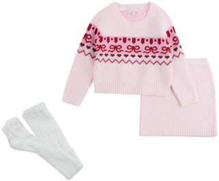 Thumbnail 1: Btween Btween Toddler Girl 3 Pc Sweater Skirt Set with Leggings 