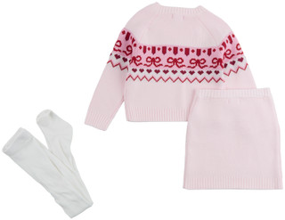 Thumbnail 2: Btween Btween Toddler Girl 3 Pc Sweater Skirt Set with Leggings 