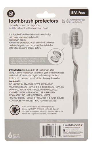 Thumbnail 2: BRUSH BUDDIES 6 Pk Scented Toothbrush Protectors 
