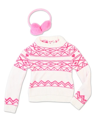 Thumbnail 1: Btween Girls 2 Pc Sweater & Earmuffs Set 