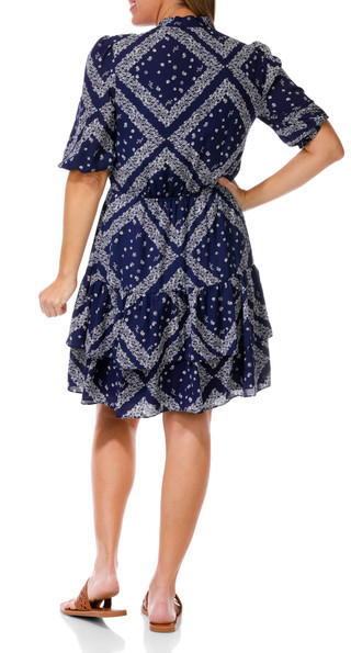 Thumbnail 2: Nanette Lepore Vince Camuto Womens Floral Bow Neck Tie Dress 